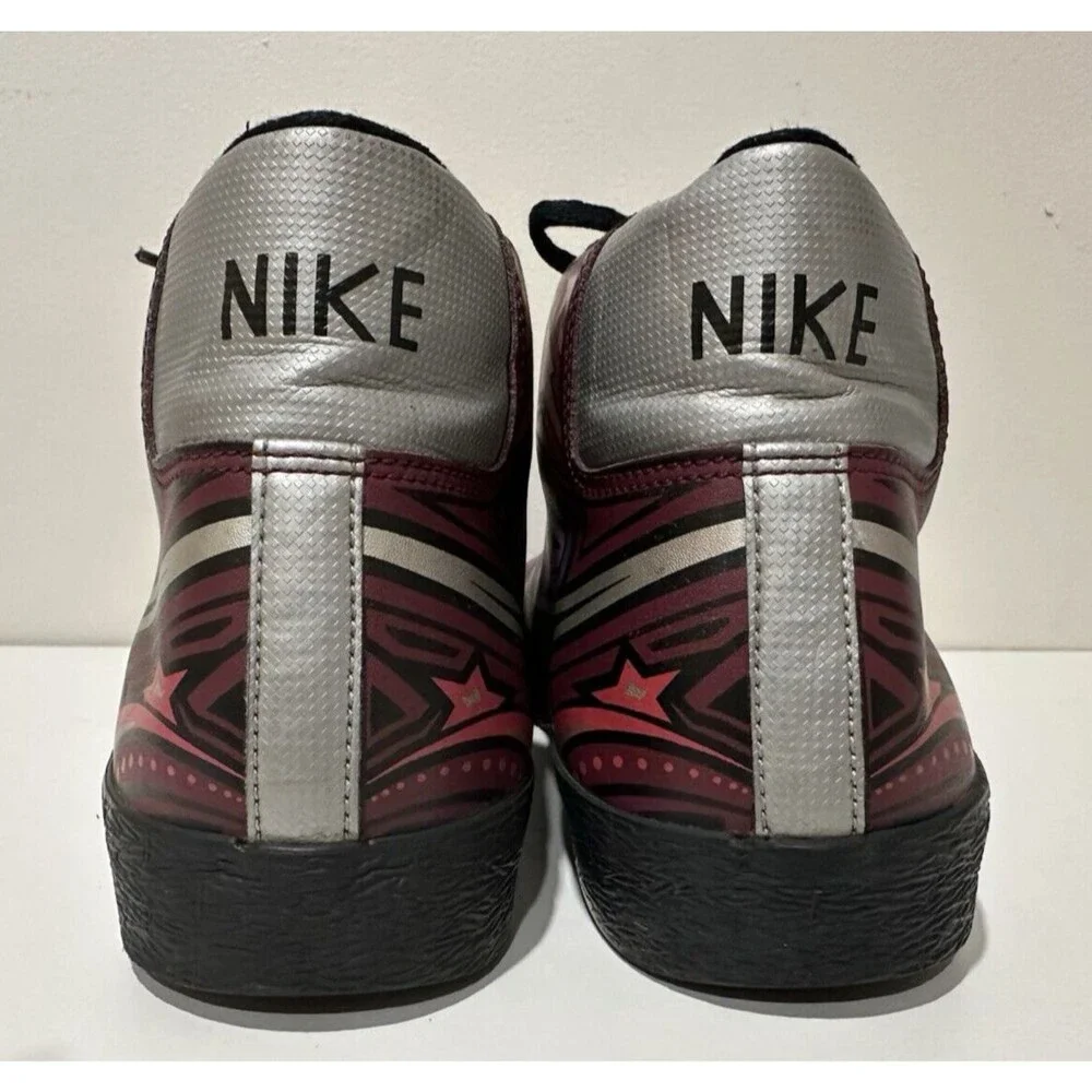 Nike men sz 9.5 blazer high cherrywood illustrated multicolor 315877-003 sneaker - Picture 6 of 12